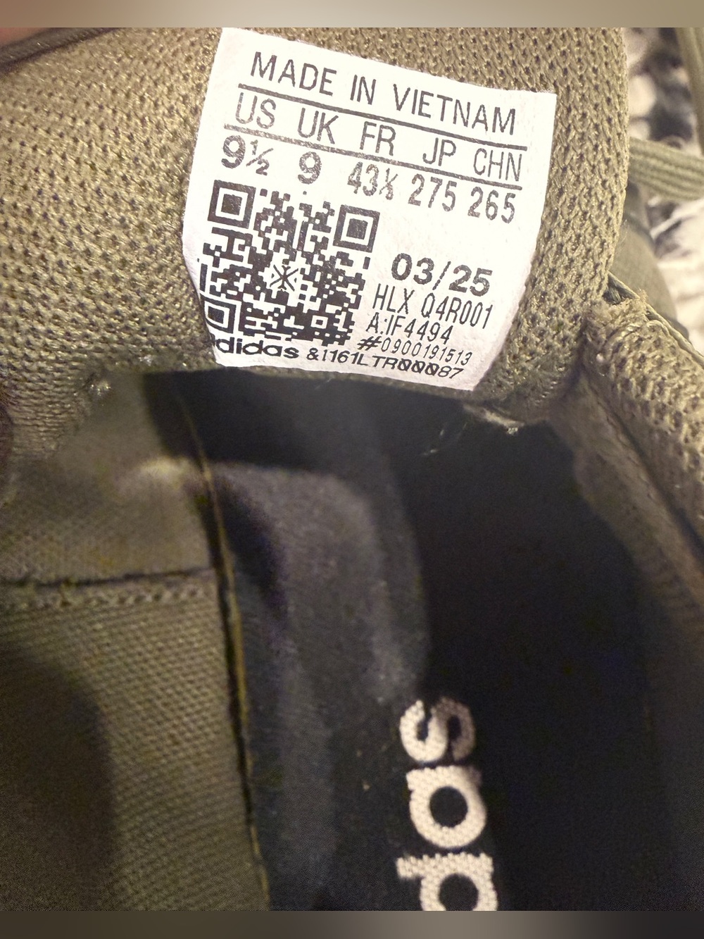 adidas Daily 4.0 Shoes Olive Strata Shadow Gum Size 9.5 Mens IF4494 - Picture 10 of 10